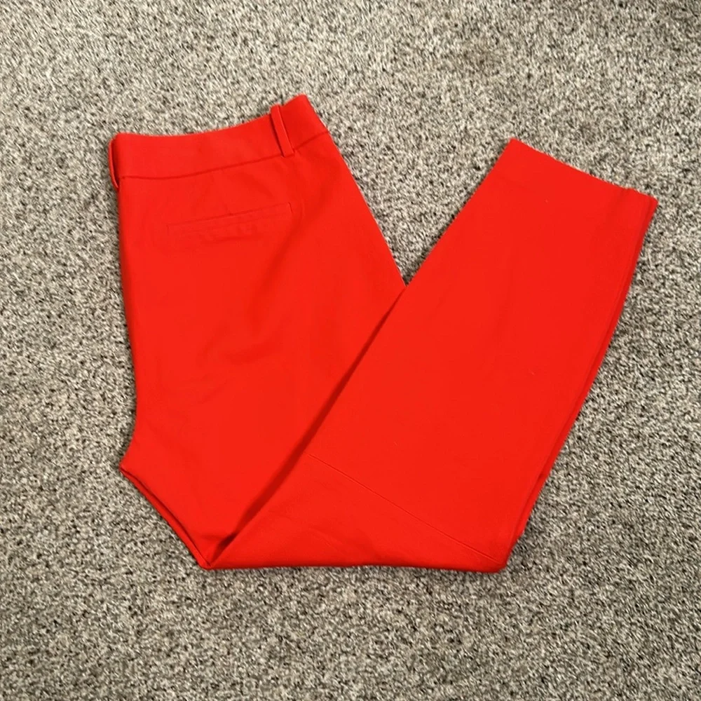 J crew stretch Minnie red pants size 12 holday  Valentine's  Christmas